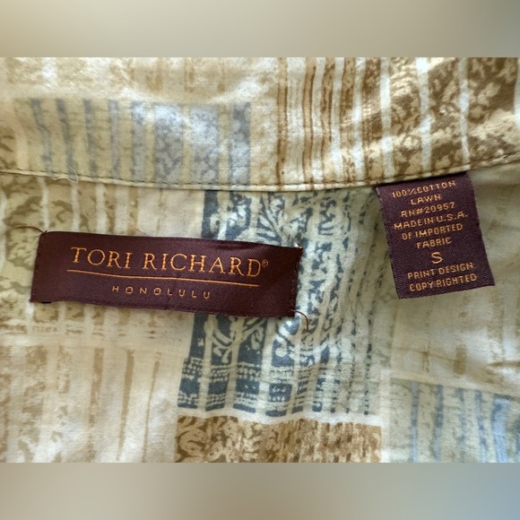 TORI RICHARD Aloha Hawaiian Collared Shirt Men S Small - Picture 4 of 5